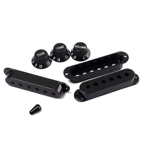 3 st Slitstarka Gitarr Pickup Skydd Volym Ton Rattar Switch Tip Delar Set, svart