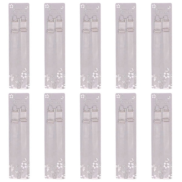 10 Par Dame BH Stropper Justerbare Usynlige Skulderstropper Elastiske BH Stropper Udskiftning (Skrub Stil)