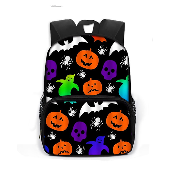 Gothic Bat Ghost Vampire Printing Skoletasker til børn Drenge Piger Laptop Rygsække Børnehave Skoletaske Bogtasker Gave style 18