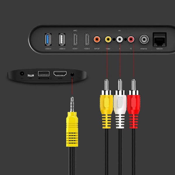 3,5 mm - 3 RCA -kaapeli videokomponentti AV-sovitinkaapeli