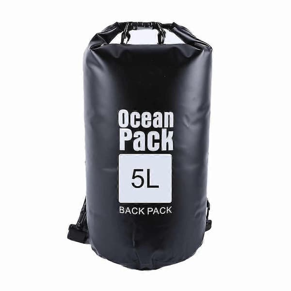 Vandtæt Dry Bag, Roll Top Taske Holder Udstyr Tørt, Egnet Til Camping Sort