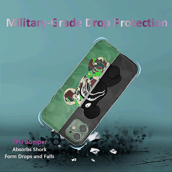 Iphone 11 Skal Camo Björn Design För Pojkar Flickor, Cool Armégrön 3d Tecknad Mönster Mode Stötsäker Anti-repa Silikon Fullständigt Skydd Skal F