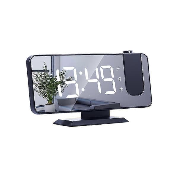 LED Digital Smart Väckarklocka 180° Tidsprojektionsklocka med Snooze Väckningsfunktion Skrivbordsdeko