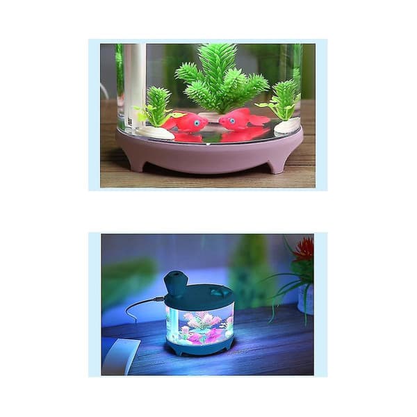 Akvarium Luftfuktare Diffuser Färgstarkt Nattljus Dc5v Usb Mini Mist Maker 460ml Vattendiffus