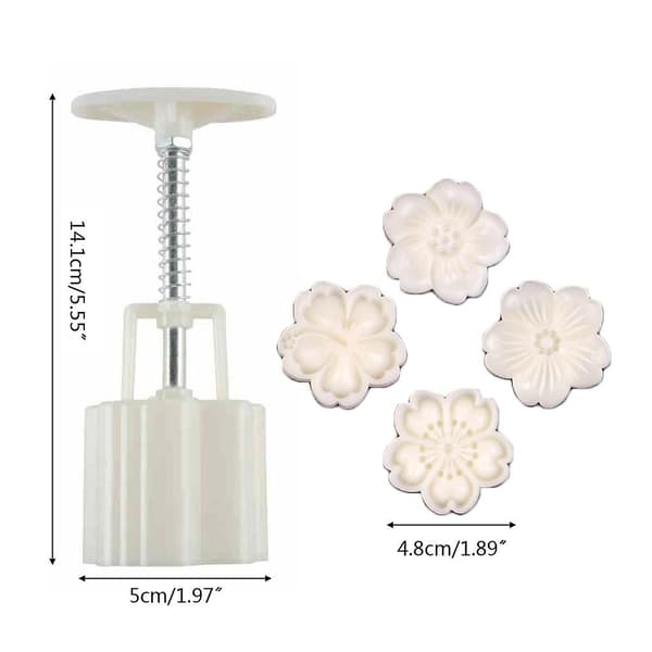 Kirsebær Månekageform 50g 3D Blomster Stempler Bage Dessert Dekorationsform