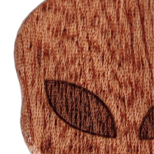 Cool Skull Gitarrplektrum Halloween Skrämmande Massivt Trä Musikinstrument Tillbehör Typ A(sapele)