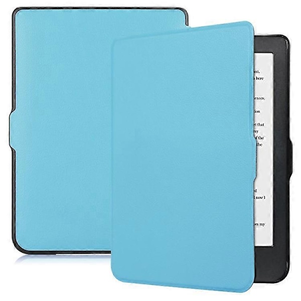 PU Läder Smart Magnetisk Flip Fodral Kompatibelt För Kobo Clara HD LightBlue