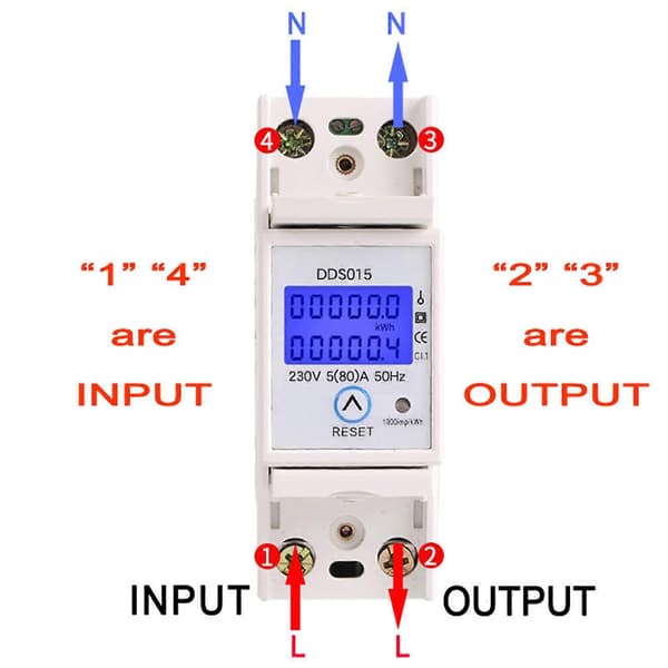 Enfas LCD Digital Display Wattmeter Strömförbrukning Energi Elektrisk