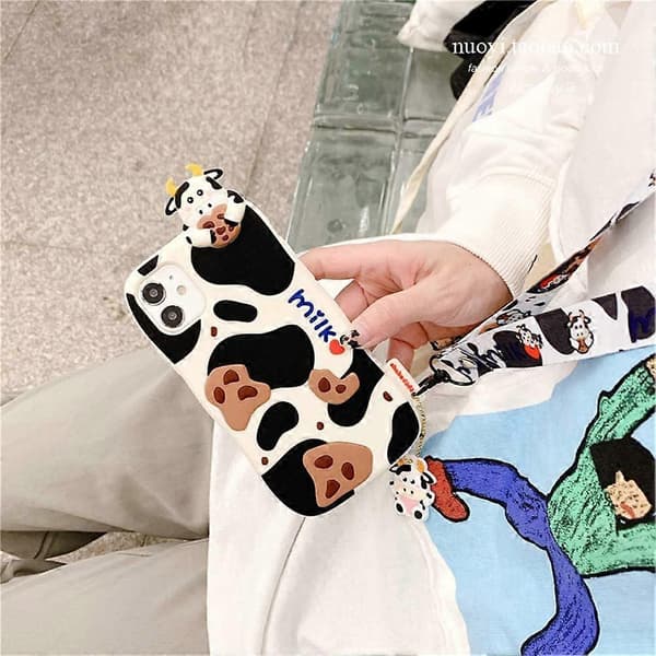 Silikonikuori iPhone 13 Pro Maxille, Lehmäkeksi