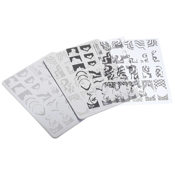 2 stk. Manicure Negle Stemplingsplader Neglekunst Stemplingsskabeloner Negle Stemplingsstencils