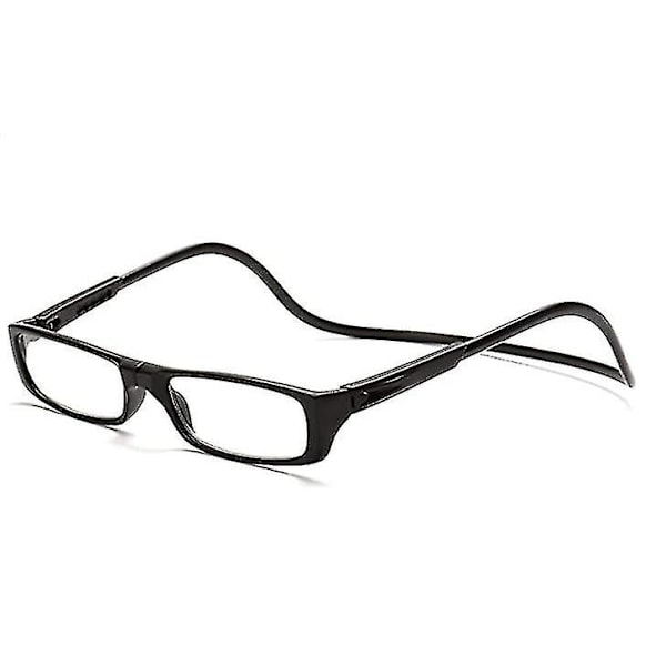 Unisex Magneettiset Värikkäät Lukuolasit Kaulanauhalla, Musta +2.0