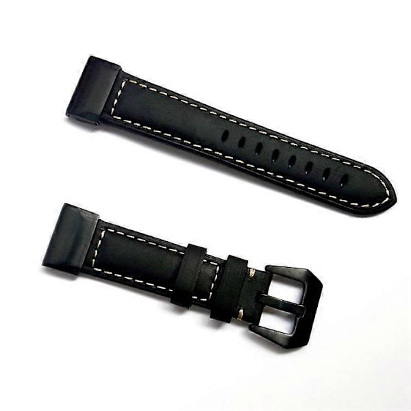 Ekte Skinn Klokkereim Erstatningsreim Kompatibel For Garmin MARQ Series/Fenix5/5X/5S/Forerunner945/Approach S60 Black