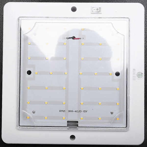 9W 12V Bil Caravan RV LED Innendørs Taklampe Taklampe Kald Hvit Varmt Lys