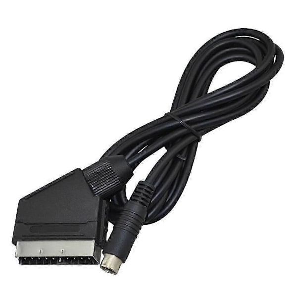 1,8 m RGB Scart Kabel AV Ledning Stabil Transmission 20-pin Stik til SEGA til Saturn NTSC og PAL Stik - Sort
