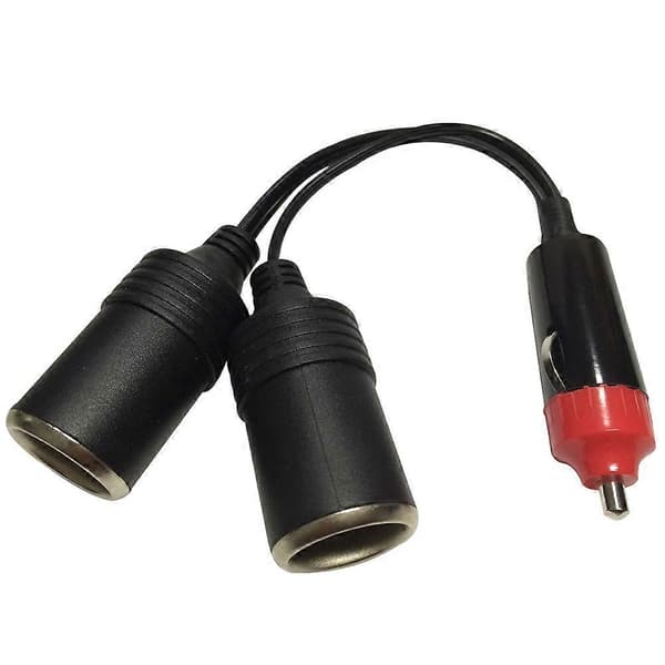 1 til 2 DC 12V Bil Cigarettænder Strømoplader Port Splitter 2 Vejs Adapter