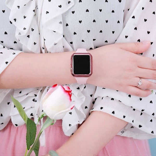 Apple Watch -kotelo 40 mm Series 6 Series 5 -sarjalle näytönsuojalla, 3 kpl pehmeää TPU erittäin ohutta suojusta, joka suojaa iWatch Series 4 40m:lle