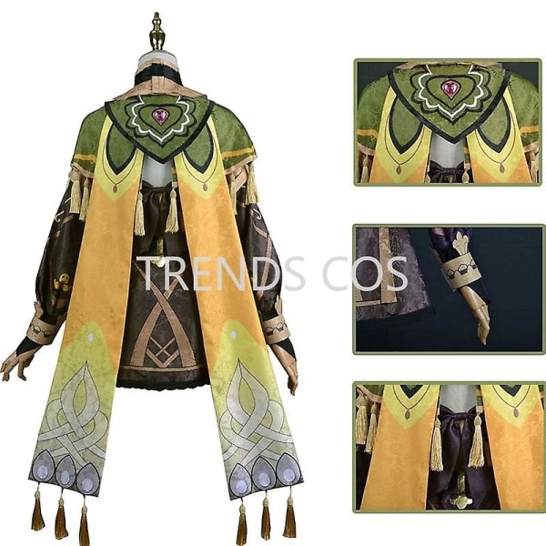 Cos Game Genshin Impact Collei Sumeru Dendro Avidya Forest Ranger harjoittelija Cosplay-asuprojekti Sarjakuvat Collei-mekko peruukki XXXL