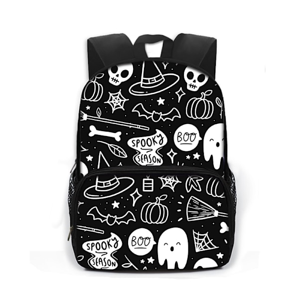 Gothic Bat Ghost Vampire Printing Skoletasker til børn Drenge Piger Laptop Rygsække Børnehave Skoletaske Bogtasker Gave style 2