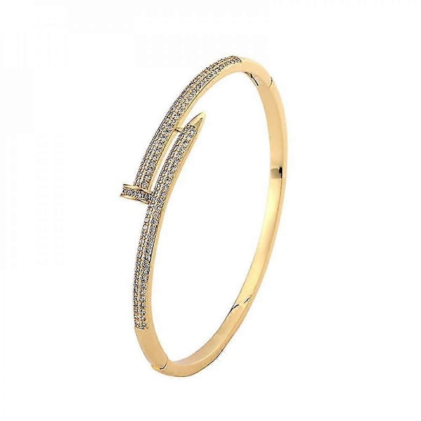 Negle Armbånd Armring 2 stk Sæt Guld Sølv Med Cubic Zirconia Sten Fødselsdagsgave Til Hende Kvinder Teen Piger EXZ NIP