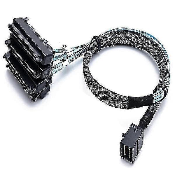 Mini SAS SFF-8643 til 4*29pin SFF-8482 Harddisk Serverkabel 3.33TF/1M SZRH