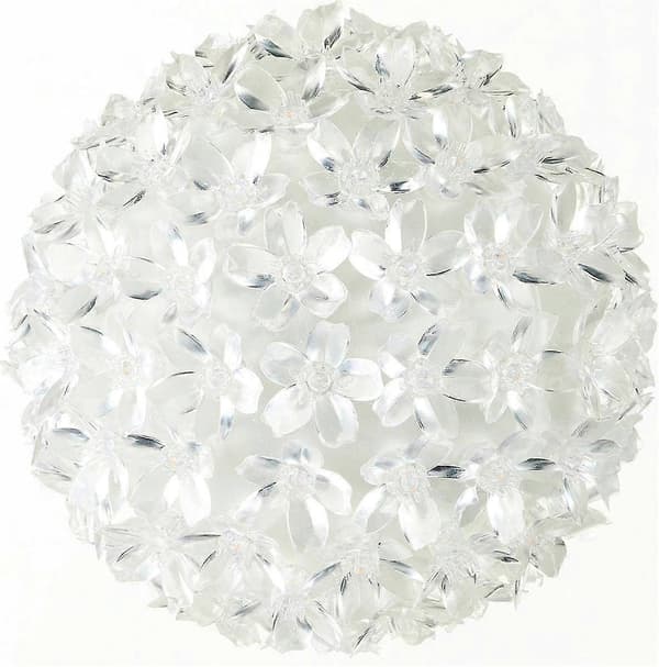 100 LED Lyskule Varmt Hvit Julepyntkule Julelys Julekule Ca. 15 cm