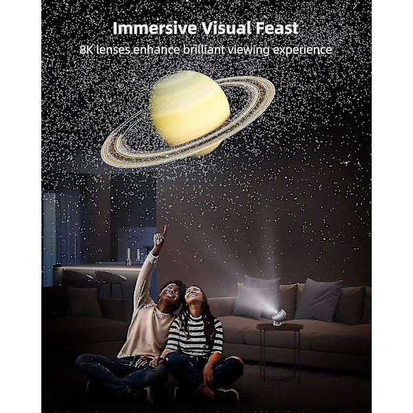 13 i 1 Planetarium Galaxy Projektor, 8k Stjerneprojektor med Timer, Nebula Stjernenatlys til Børn - Excellence