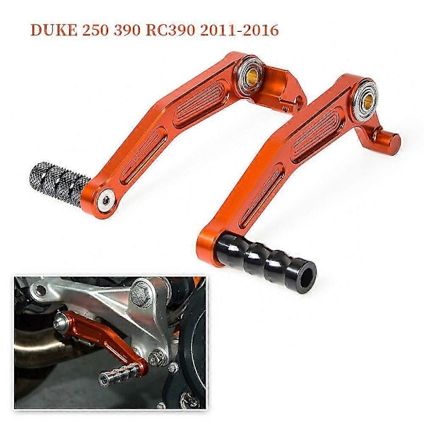 Par CNC Billet Fodbremsepedal Gearskiftearm Til Rc 125 200 390 2011-2016 (haoyi)