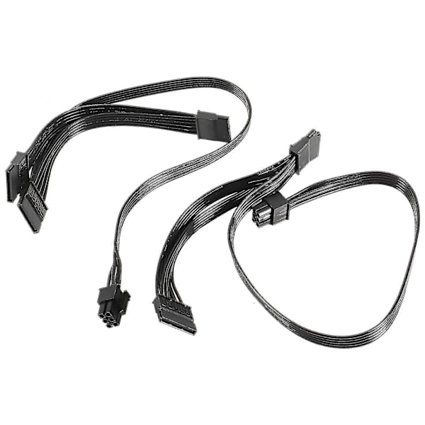 2kpl 6-nastainen - 3x Sata-ohjain virtajohto Evga Supernova 650 750 850 1000 1600 2000 G2 G3 P2 T2