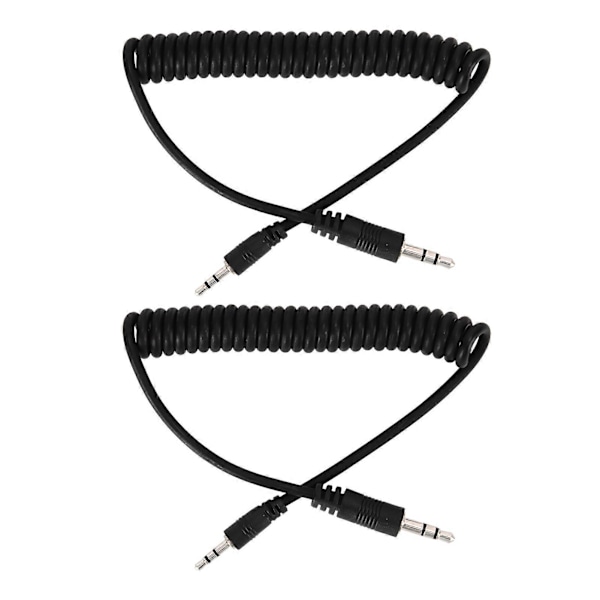 2 stk. 3,5 mm til han Flash C1 Synkroniseringskabel 3,5 mm C1 Flash Trigger Spiral Kabel til EOS 70D Kamera