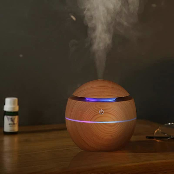 Ultralyd Aroma Diffuser med Fargerik LED-belysning, Luftfukter, Soverom, Eterisk Olje Diffuser