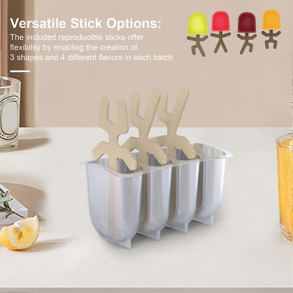 Isform Ispindemaskine BPA-fri 4-hulrumsdesign Nem afstøbning Ispindeform til sunde snacks