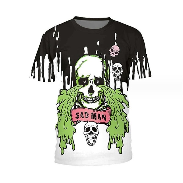 Halloween Skeleton Men Pojkar T-shirt style 6 3XL