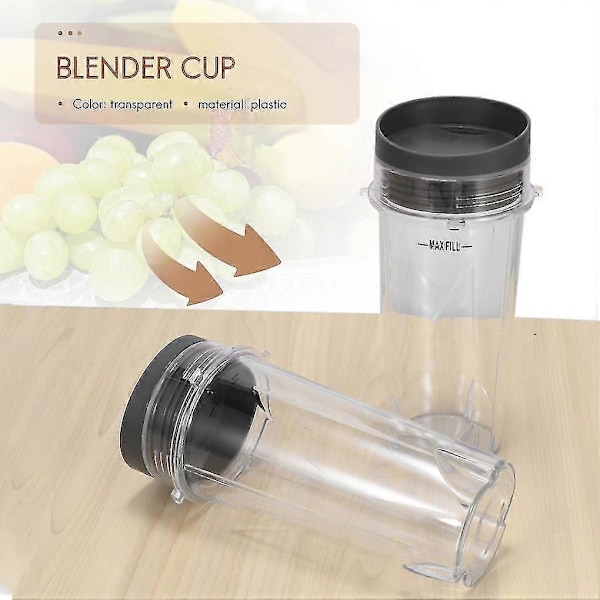 Ersättningsmugg för Ninja 16 Oz Single Serve - För Nutri Ninja Bl770 Bl780 Bl660 Blender (2-pack)
