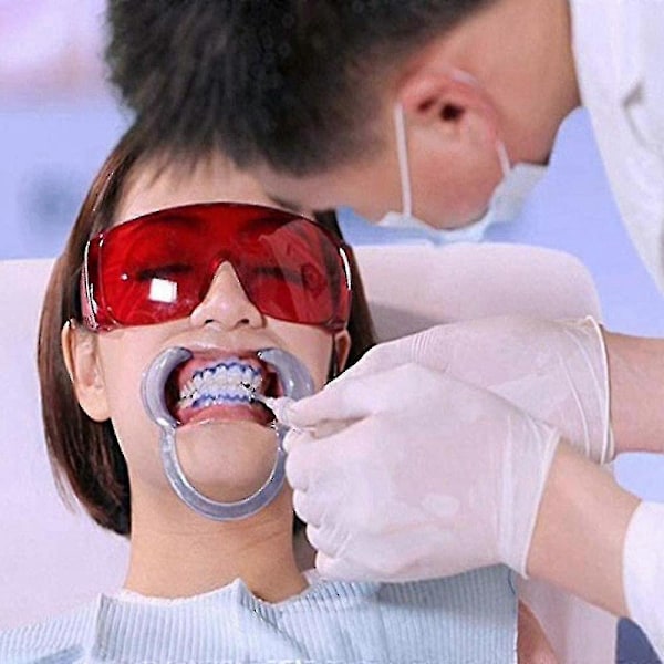 20 st Cheek Retractor Munöppnare för Tandvård och Partyspel L (blå)