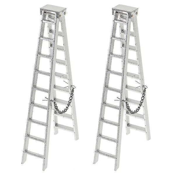 2x Sammenleggbar Stige Kompatibel Med 1:10 Rc Beltebil Traxxas Trx4 Axial, 150mm