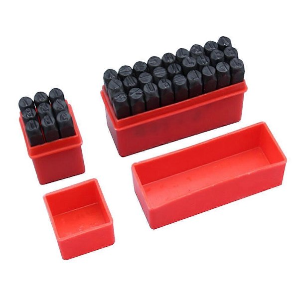 36 stk. 4 mm bogstaver nummer stål stempel alfanumerisk nummer læderstempler bogstav nummer punch læder udskæring bogstav punch kulstofstål stempel dies sæt