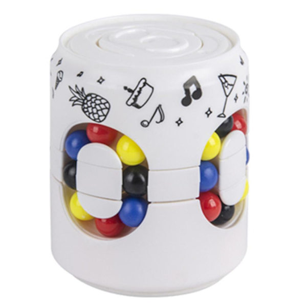 Magic Cans Rainbow Circle Spinner Cube Fidget Pussel Leksak Stress relief Leksaker Presenter White