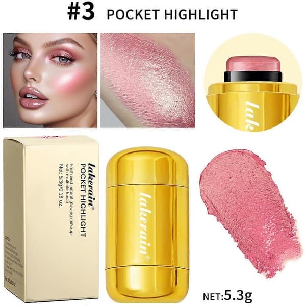 Face Glow Highlighter Stick - Daggig Kräm Highlighter Stick, Daggig Glow Ansiktshighlighter, Fick Highlighter Stick Color 03