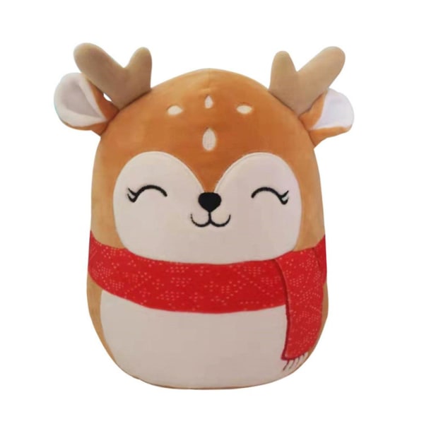 Julfest Jultomten Julgran Snögubbe Älg Plyschkudde Leksaker Present Heminredning Elk