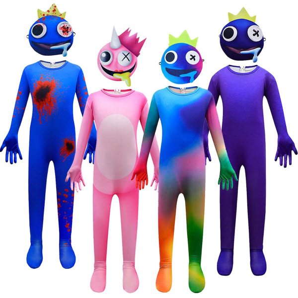 Barn Halloween Kostymer Anime Rainbow Friend Game Cosplay Kläder Pojkar Flickor Body Tecknad Carnival Julklapp till barn 4669 120cm