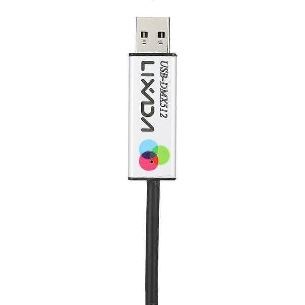 Lixada USB til DMX Interface Adapter LED DMX512 Computer PC Scenebelysningscontroller Lysdæmper