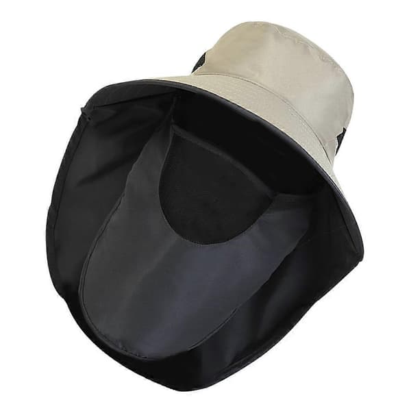 Solskyddskeps Solskyddshatt Utomhusaktiviteter Bred Brätte Beige Bomull Polyester 1 st