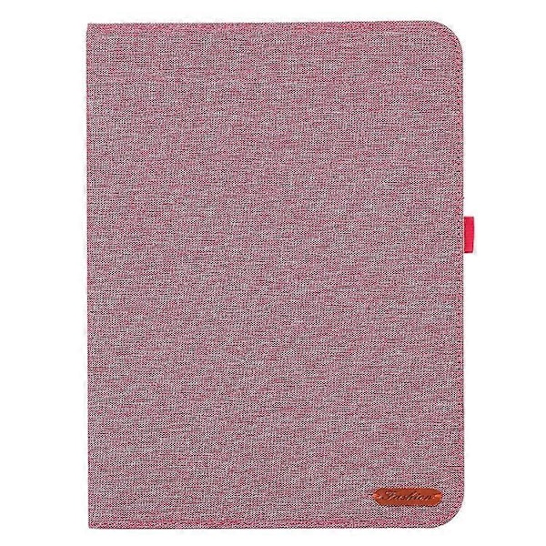 Yhteensopiva Oppo Pad Neo -tabletin kangaskuvioinen nahkakotelo, jossa on jalusta ja korttipidike Pink