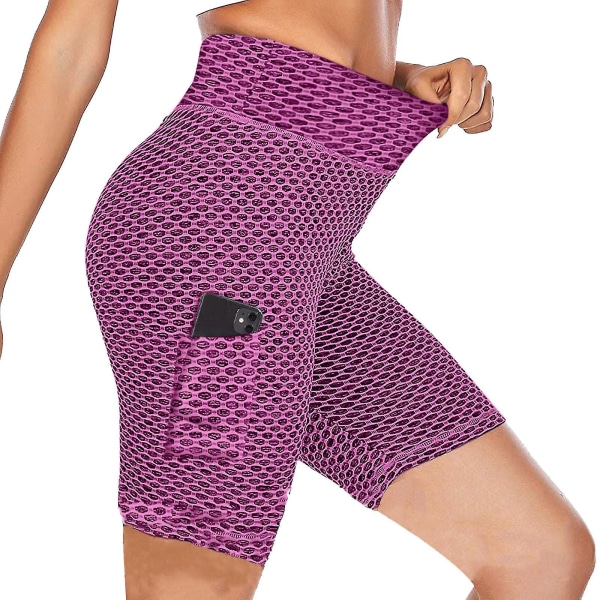 Tflycq Träningsleggings för kvinnor Fitness Sport Löpfickor Leggings Yogabyxor Pink XL