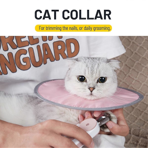 Kattkrage Kon Stoppar Slickande Justerbar Ribbstickad Halsåterhämtningskrage
