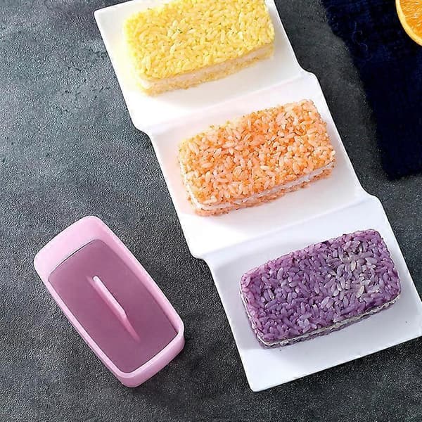 Rektangulær Onigiri Risform med Ske Madpresse Sushi Maker Køkkenredskaber