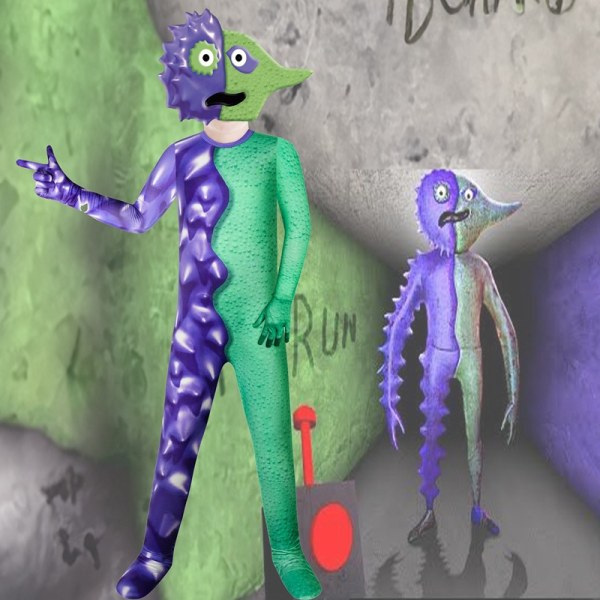 Halloween 2023 karneval cosplay prestanda kostym barns gränsöverskridande tecknade klass trädgård jumpsuit 160cm