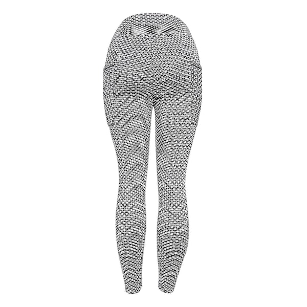 Tflycq Womens Stretch Yoga Leggings Fitness Löpgym Sport Full Längd Active Pants Gray M