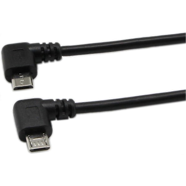 9-tums Micro USB Combo Vänster & Höger Vinkel Micro USB 5Pin Hane till USB 2.0-kabel Typ A Hane Vänster Vinkel Data Synkroniserings- och Laddningskabel för Samsung, HTC, Mot