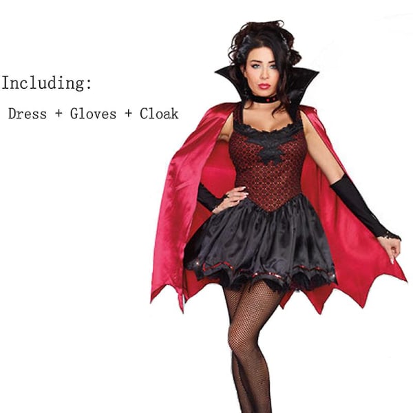 Carnival Halloween Lady Vampire Devil -asu Naughty Demonic Mini Tutu Clubwear Playsuit Cosplay Fancy Juhlamekko 20411E